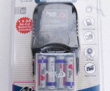 Battery charger with 4 AA rechargeable batteries