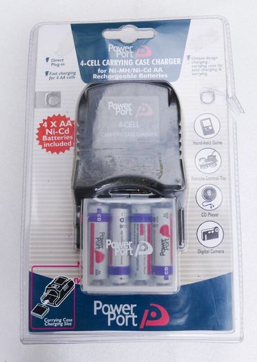 Battery charger with 4 AA rechargeable batteries