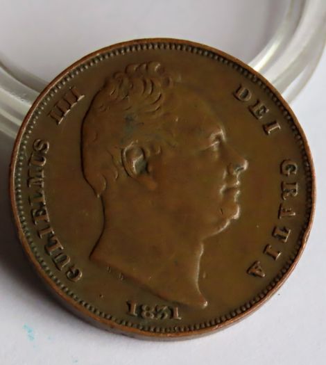 1831 Farthing king william IV british copper