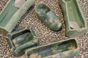 Lot of 5 Irish Carraig Ware items, including three planters.