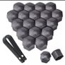 20pcs Wheel Nut Bolt Cover Caps, Grey For Audi Vw Bmw Mercedes, Universal 17mm Image 2