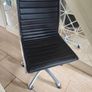 Brown Leather Office Chair Image 2