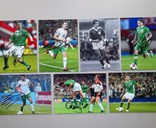 IRELAND football autographs - various signed items