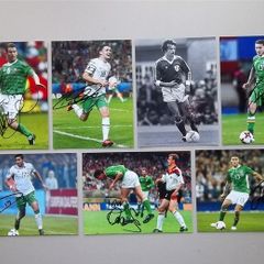 IRELAND football autographs - various signed items