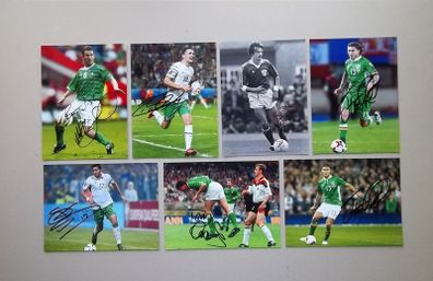 IRELAND football autographs - various signed items