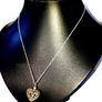 Vintage Hallmarked Silver Filigree Heart Necklace Image 6