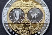 IRELAND 2003 EIRE .999 Silver Europa Gold Gilded Medal