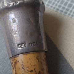 Irish Silver cane - Charles Lamb silver stamp