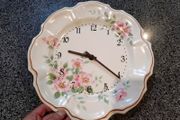Plastic Flowery Kitchen Wall Clock (used).