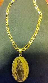 Gold Blessed St Virgin Mary Pendant