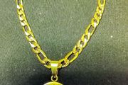 Gold Blessed St Virgin Mary Pendant