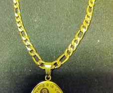Gold Blessed St Virgin Mary Pendant