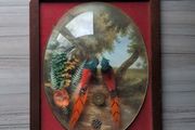 Vintage 3D Frame with Pheasants