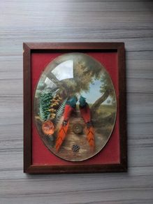 Vintage 3D Frame with Pheasants