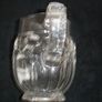 Vintage Large Clear Glass Pitcher Scallop Handle Image 5