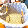 trio of baskets, cotton cable look, New England style, Image 5