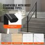 Handrails for Outdoor Steps, 4-5 Step Stair Hand Rail Kit, Transitional Carbon Steel Railings with Installation Kit, Stair Rails for Seniors, Concrete Steps & Porch & Deck, Black Square Tube Image 4