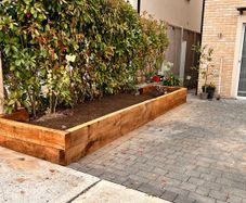 Front Porch Planter Box, Garden Sleepers Edging