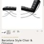 2xbarcelona chair+ footstool Image 4