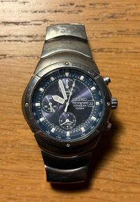 Seiko 7T62-0AG0 Chronograph Titanium 100M Watch Men's - Check description for details