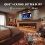 50/127cm Electric Fireplace 900W 1800W Heat Output, Ultra-Slim Wall Mounted or Recessed Electric Fireplace Inserts with App  Remote Control  Timer  20 Flame Colors Black Image 4