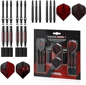 NEW SALE | 24 Piece Steel Tip Dart Set with Brass Barrels, Flights and Aluminium Shaft