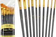 10PCS Paint Brushes Set Nylon Hair Brush for Acrylic Painting Oil Painting Watercolor Painting Gouache Painting Face Painting (FREE POSTAGE)
