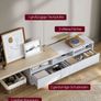 Adjustable TV Stand with LED Lights, Storage & Charging Ports  Fits Up to 65inch TVs Image 2