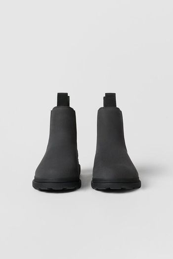 Zara Kids/ Leather Ankle Boots With Gores