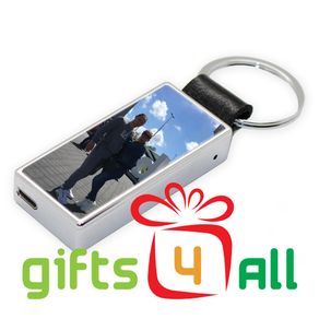 Personalised Photo USB Cigarette Lighter - Silver With Keyring