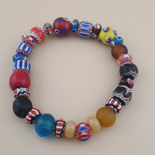 Vintage Venetian Stylr Mix Glass Beads Bracelet