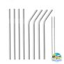 Reusable Stainless Steel Straws Dublin - Eight Stainless Steel Straws with Two Cleaning Brushes and Cotton Bag, Four Straight, Four Curved Image 5