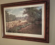 Ronald Beaton vintage The Way We Were framed print. Large country landscape wall art