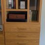 Oak Storage Shelves Drawers Image 4