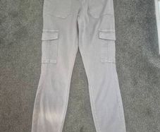 Spanx light grey cargo trousers