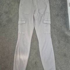 Spanx light grey cargo trousers