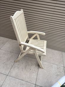 Wooden reclining deck chair