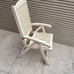 Wooden reclining deck chair