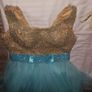 Brand new Pearl beaded DEBS Dress / Princess dress in Blue / AQUA Image 5