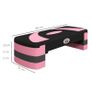 Adjustable aerobic fitness stepper non-slip surface 80 x 31 x 20 cm black light pink Image 2
