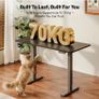 Electric Standing Desk 110 x 54 One Piece Height Adjustable Desk With Memory Smart Panel Sit Stand Table With Hooks for Home Office, Dark Black Image 4