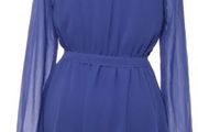 blue wrap dress