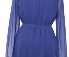 blue wrap dress