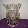 Large hand painted crackle glass candle holder Image 3
