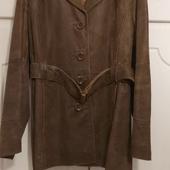 Brown leather jacket