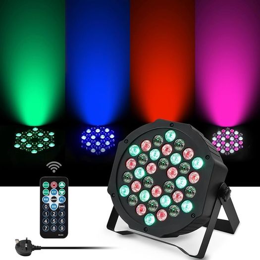 NEW SALE | 36LED 72W Disco Lights RGB DMX512 with Remote Control, Par Light 7 Modes Stage Lighting Effect DJ Lights for Party Bar Club Wedding Halloween Christmas