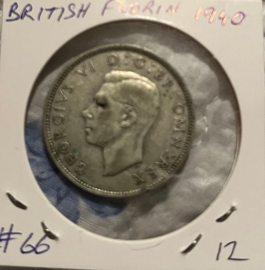 British Florin 1940 (50% Silver)