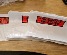 Documents enclosed wallet pouch A6 160x110 adhesive