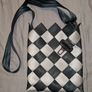 Zispas Interwoven Black and Grey Seatbelt Shoulder Bag Image 3