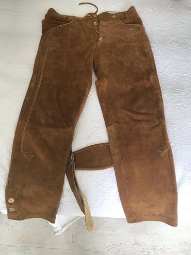 Full length genuine Lederhosen